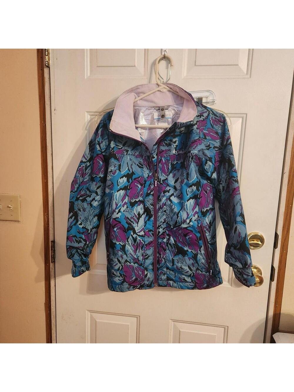 Columbia Jacket Girls Large Blue Purple Bugaboo Interchange Omni Heat Omni Tech